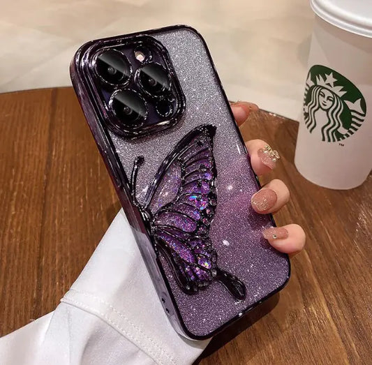 Elegant Quicksand Butterfly Case